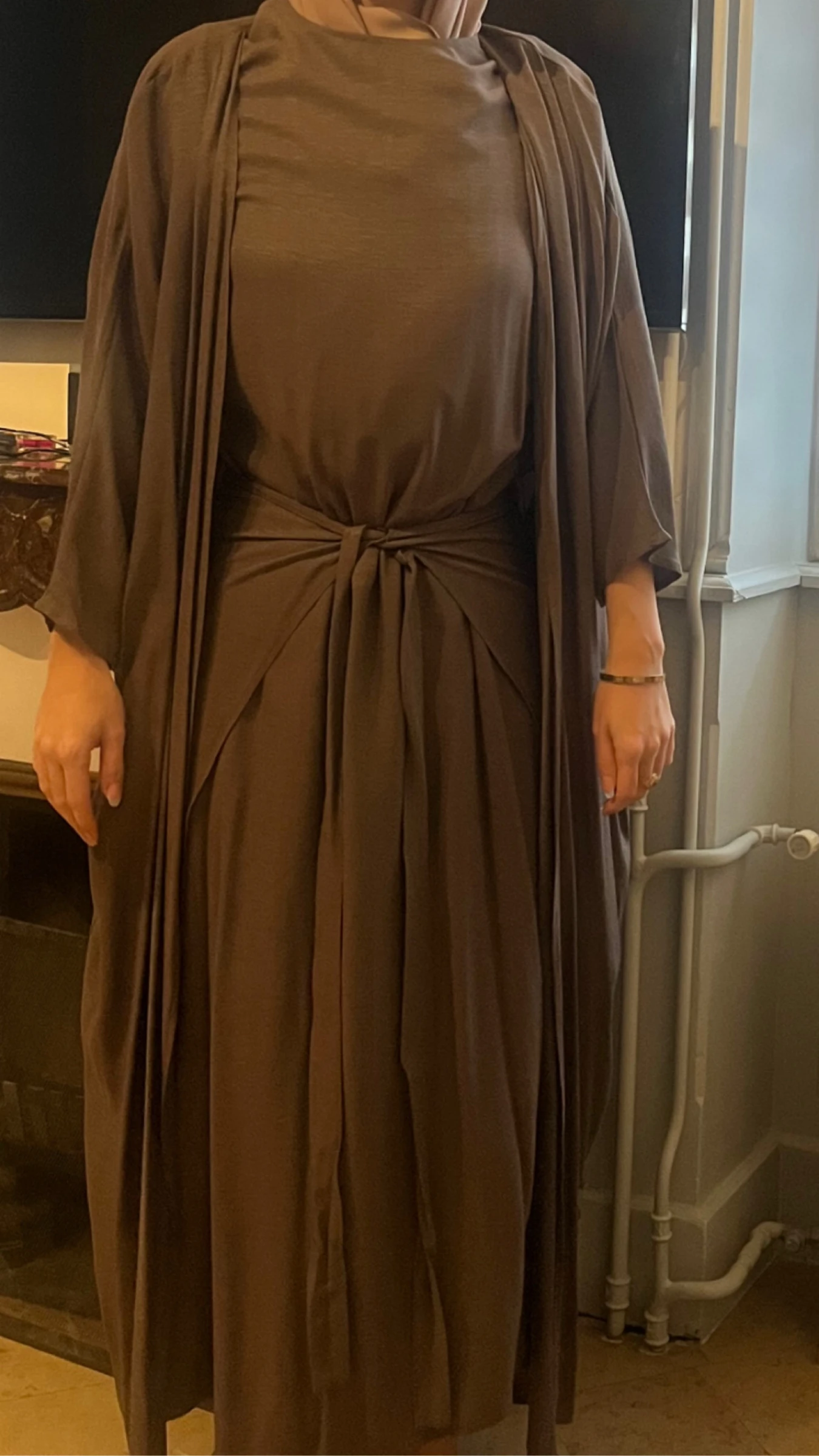 Robe 3 pièces effet lin
